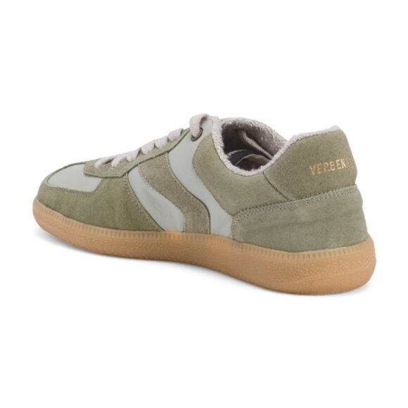 NEW FUN VERBENAS Made In Spain Leather Lace Up Sneakers in sage 254 693 - Picture 1 of 7